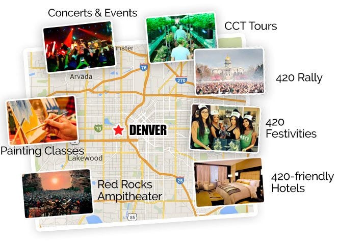 Denver 420 Party Festivities Map