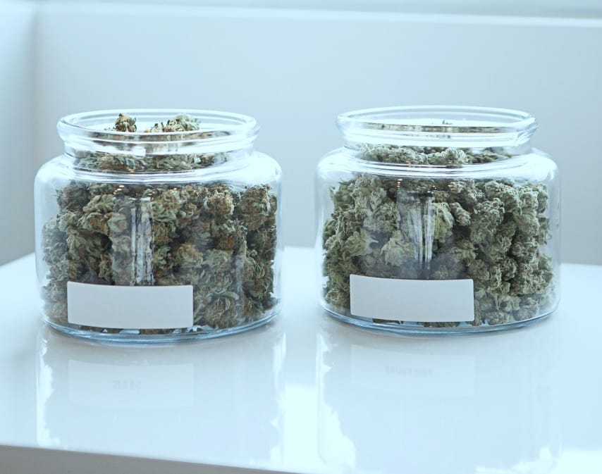 glass jar marijuana container