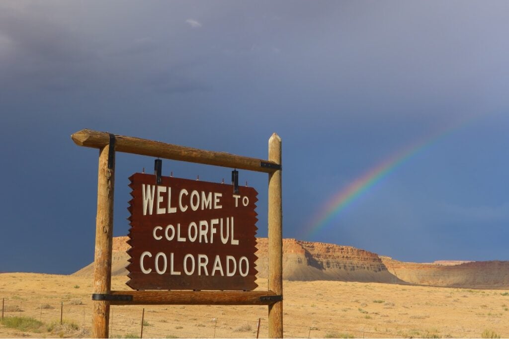 welcome to colorado sign